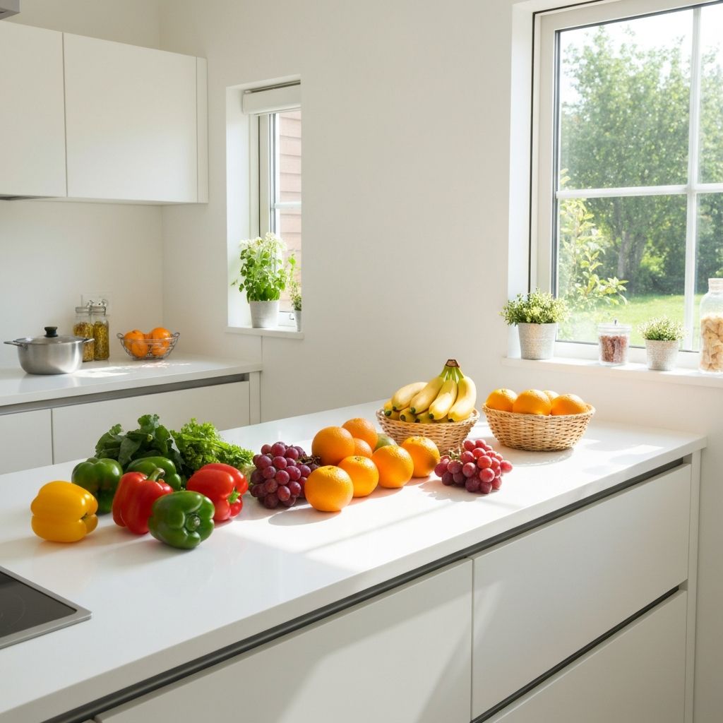 Здраво припремена храна у кухињи